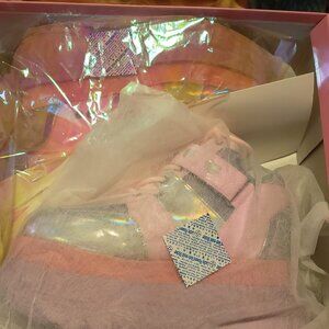 Dolls Kill Pink Iridescent Platform Sneakers